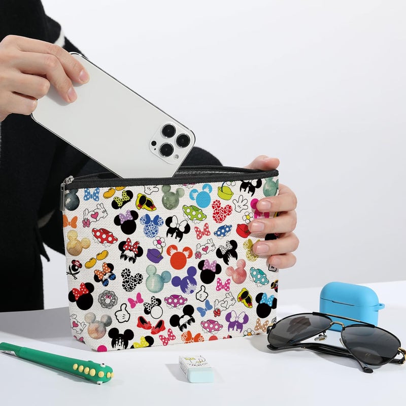ZHAMEN Cute Cartoon Mouse Makeup Bag Animal Lovers Gifts for Women Female Her Teen Daughter Cousin Best Friend Sister BFF Magic Mouse Stuff Cosmetic Bag Wizard Gifts Mothers Nurse Day Graduation Birthday - Image 5